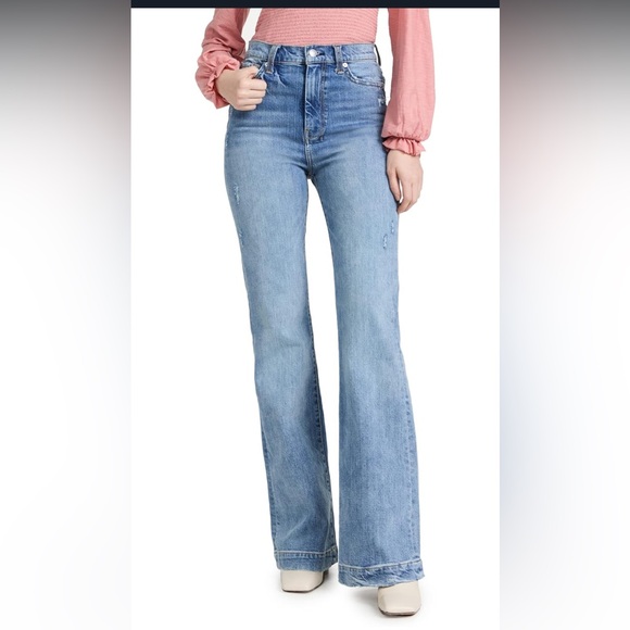 7 For All Mankind Ultra High Rise Dojo Beauty Denim Jeans in Fig Leaf - Size 31 - Picture 1 of 14